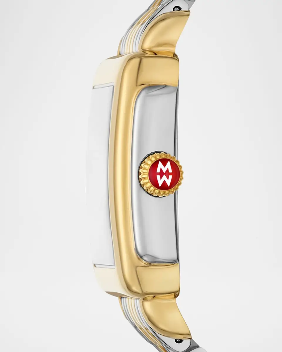 Michele Deco Madison Mid Noir Diamond Dial Two-Tone Bracelet Watch | Thumbnail 5 Michele Deco Madison Mid Noir Diamond Dial Two-Tone Bracelet Watch | Thumbnail 5