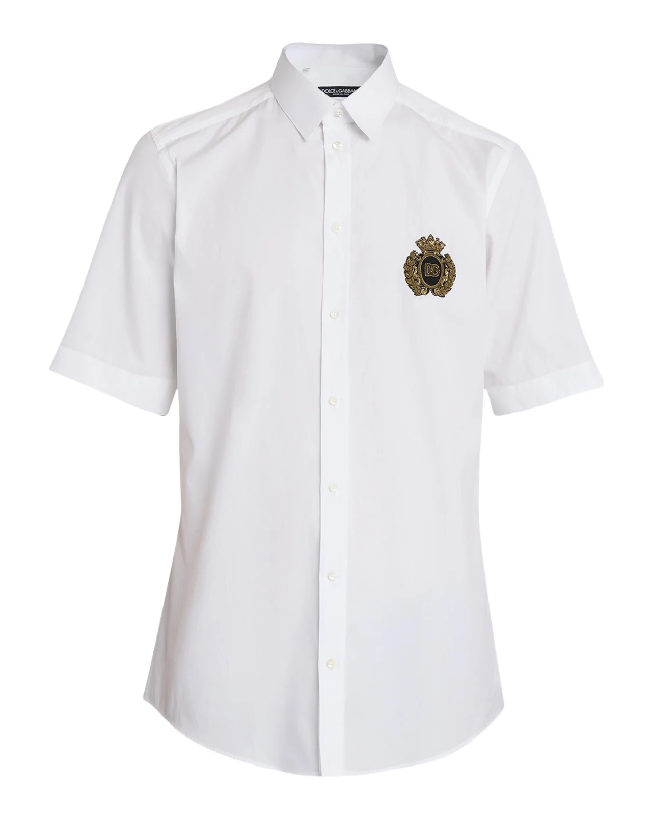 Men's Poplin Crest Patch Sport Shirt