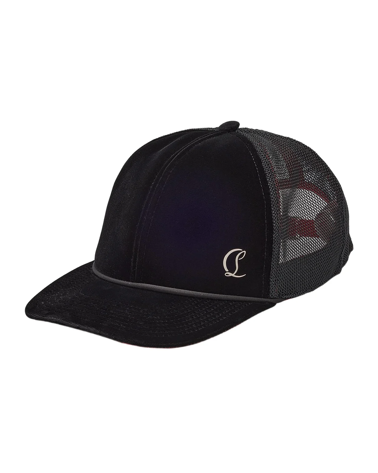 Christian Louboutin Men's Aliochitto Velvet Trucker Hat