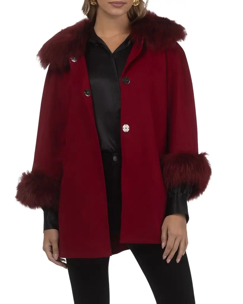 Gorski Select Wool & Lamb Cape | Image 1 Gorski Select Wool & Lamb Cape | Image 1