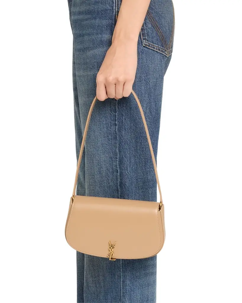 Saint Laurent Voltaire Mini YSL Flap Leather Shoulder Bag | Image 1 Saint Laurent Voltaire Mini YSL Flap Leather Shoulder Bag | Image 1
