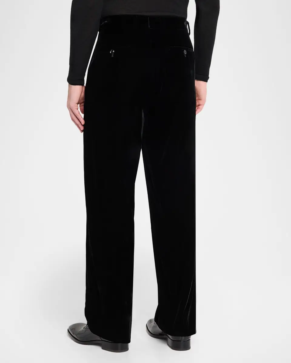 Giorgio Armani Men's Tapered Velvet Trousers | Thumbnail 2 Giorgio Armani Men's Tapered Velvet Trousers | Thumbnail 2