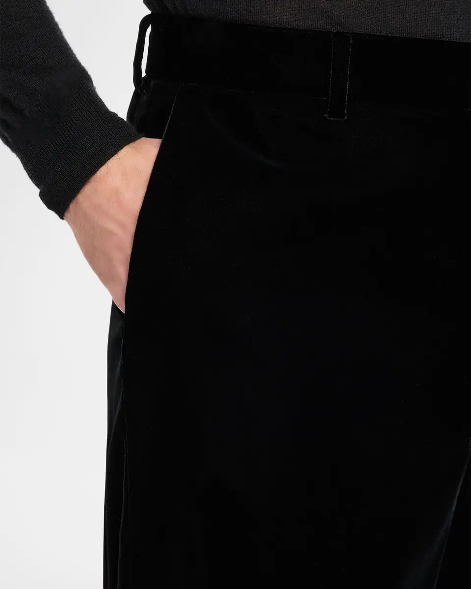 Giorgio Armani Men's Tapered Velvet Trousers | Thumbnail 4 Giorgio Armani Men's Tapered Velvet Trousers | Thumbnail 4