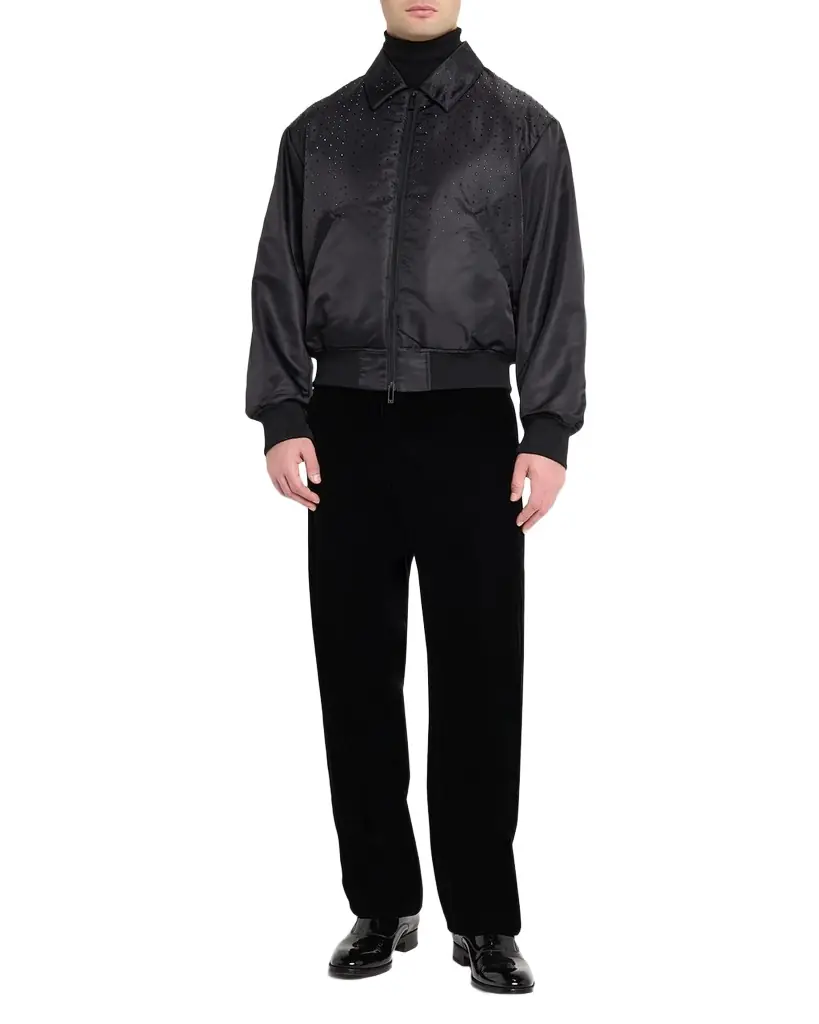 Giorgio Armani Men 's Tapered Velvet Trousers | Image 1 Giorgio Armani Men 's Tapered Velvet Trousers | Image 1