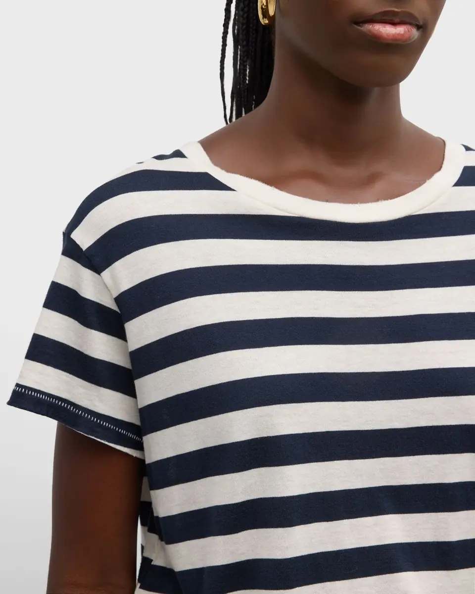 Nili Lotan Brady Striped Short-Sleeve T-Shirt | Thumbnail 5