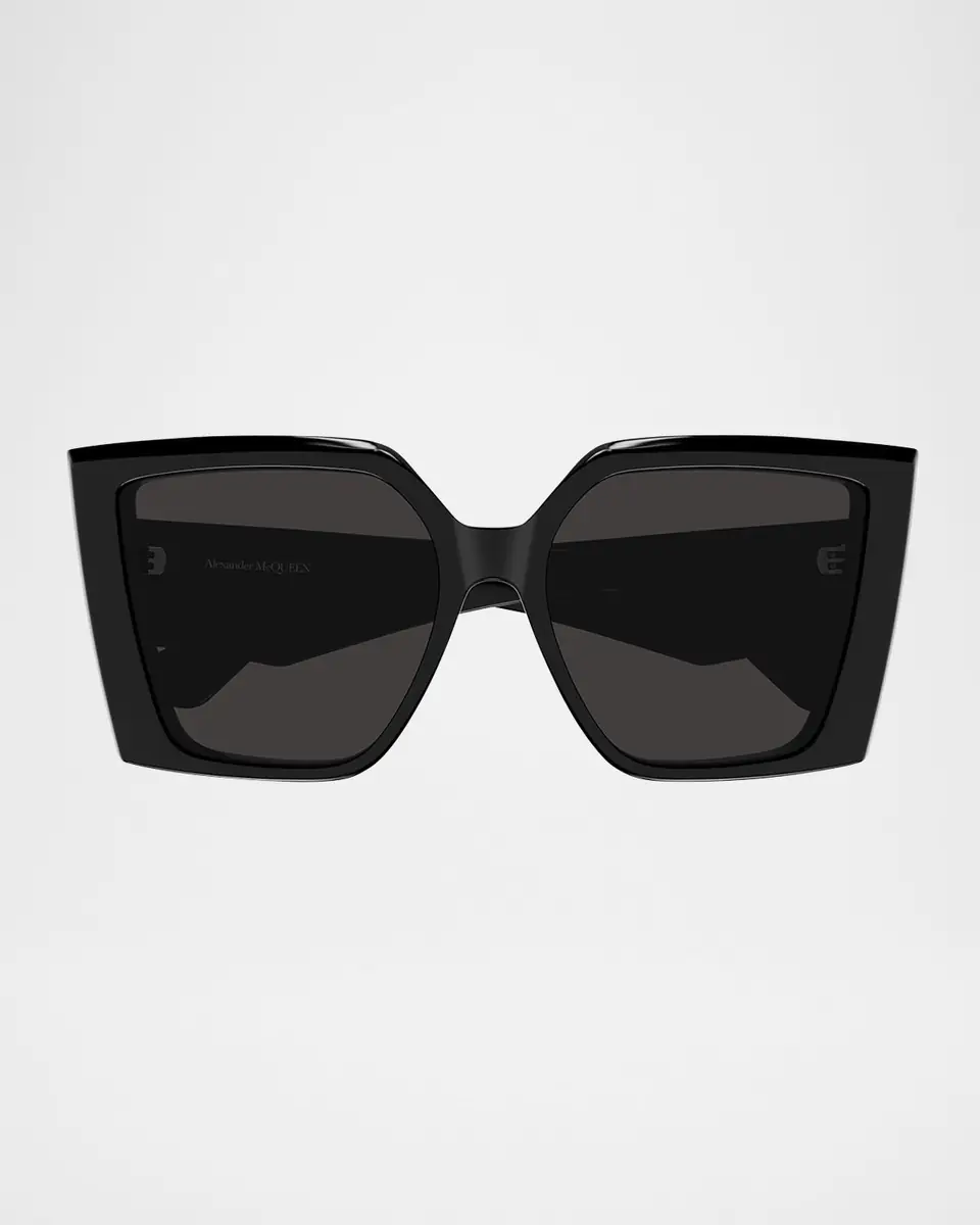 Alexander McQueen Square Logo-Print Acetate Sunglasses | Thumbnail 2 Alexander McQueen Square Logo-Print Acetate Sunglasses | Thumbnail 2