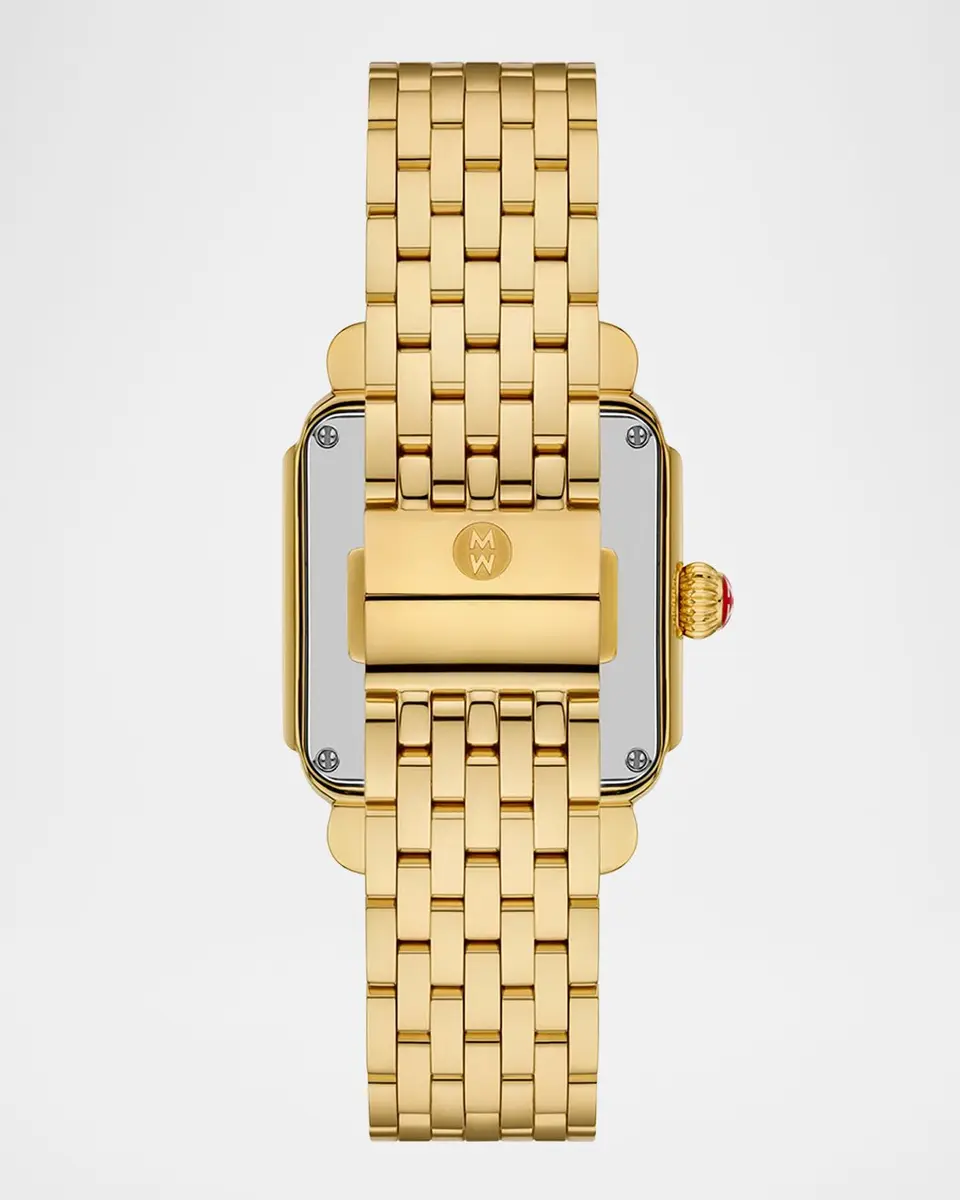 Michele Special Edition Deco Madison Noir Dial Gold Diamond Bracelet Watch | Thumbnail 3 Michele Special Edition Deco Madison Noir Dial Gold Diamond Bracelet Watch | Thumbnail 3