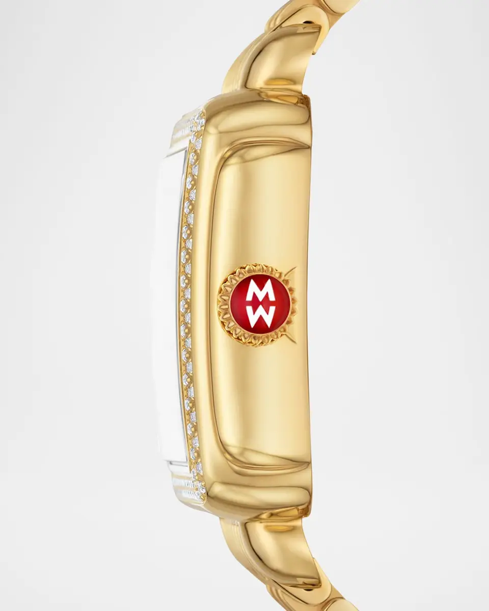 Michele Special Edition Deco Madison Noir Dial Gold Diamond Bracelet Watch | Thumbnail 5 Michele Special Edition Deco Madison Noir Dial Gold Diamond Bracelet Watch | Thumbnail 5