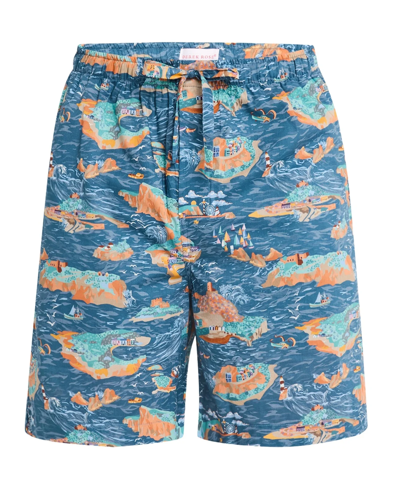 Men's Ledbury Seascape Cotton Lounge Shorts