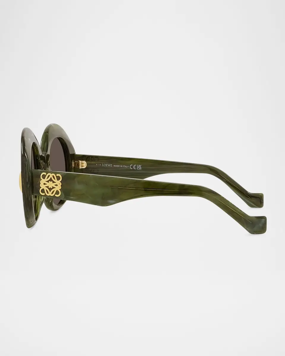 Loewe Men's Anagram Acetate and Nylon Round Sunglasses | Thumbnail 3 Loewe Men's Anagram Acetate and Nylon Round Sunglasses | Thumbnail 3