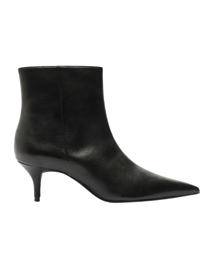 Schutz Mikki Leather Kitten Zip Booties | Image 1 Schutz Mikki Leather Kitten Zip Booties | Image 1
