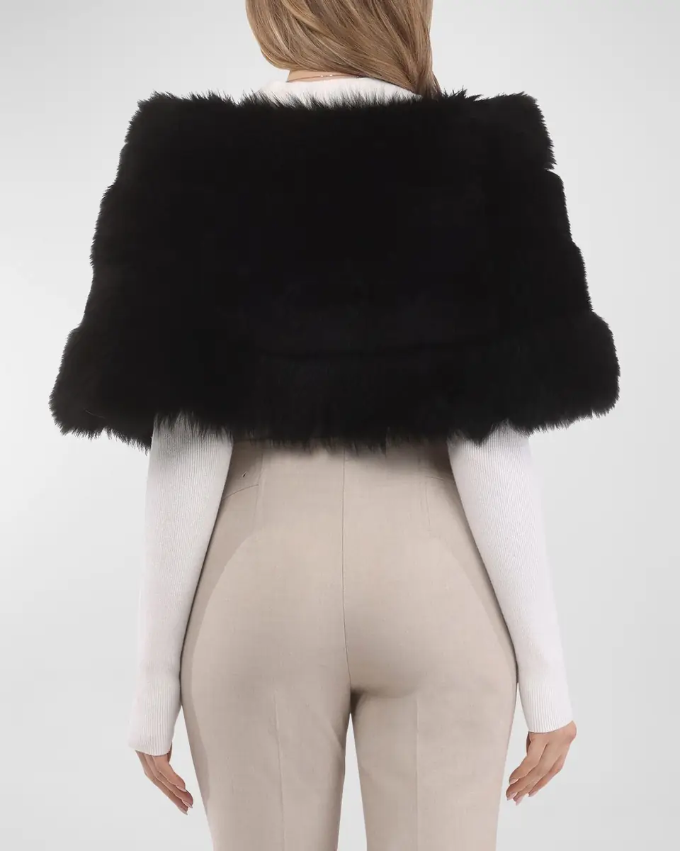Gorski Reversible Merinillo Shearling Lamb Cape | Thumbnail 4 Gorski Reversible Merinillo Shearling Lamb Cape | Thumbnail 4