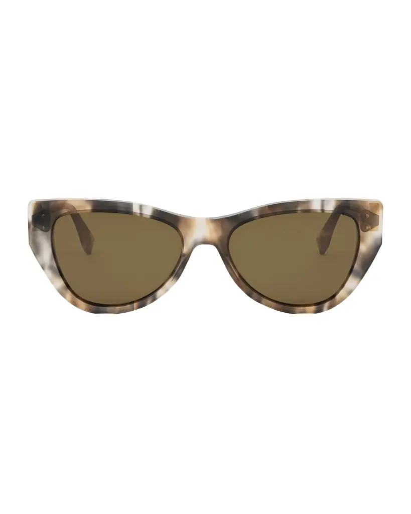Fendi FF Diamond Logo Acetate & Nylon Cat-Eye Sunglasses | Image 1 Fendi FF Diamond Logo Acetate & Nylon Cat-Eye Sunglasses | Image 1