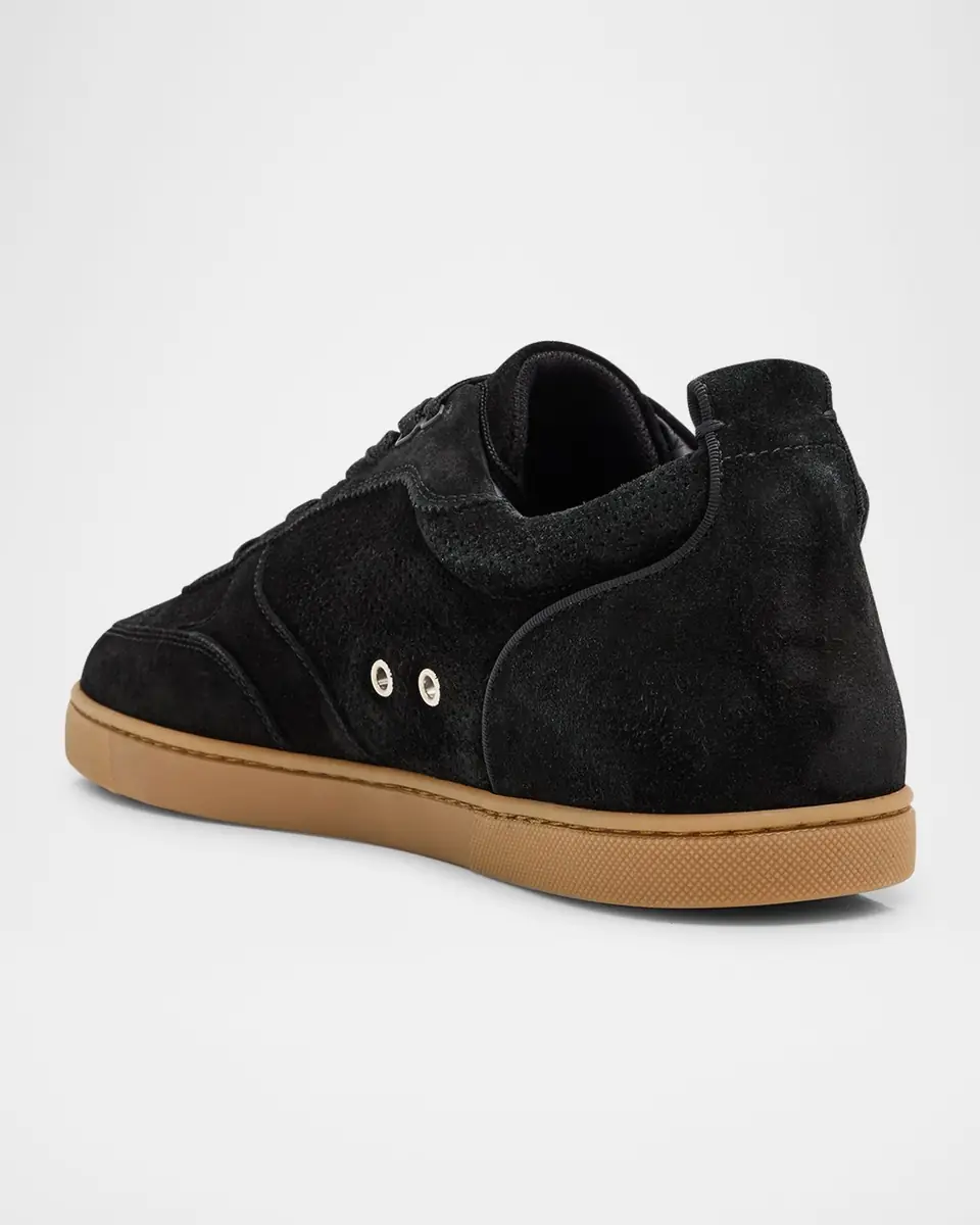 Christian Louboutin Men's Tutti Rui Suede Low-Top Sneakers | Thumbnail 3