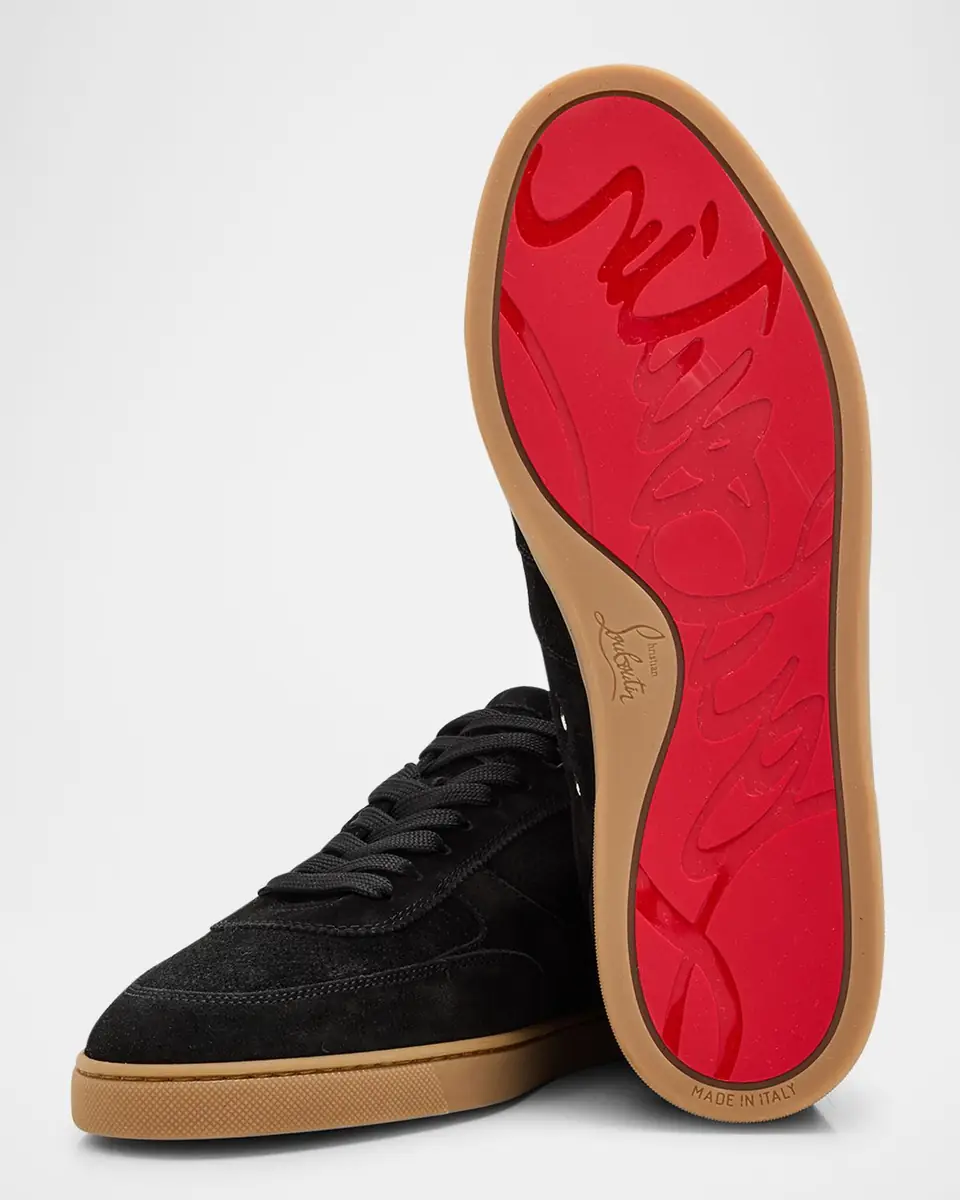 Christian Louboutin Men's Tutti Rui Suede Low-Top Sneakers | Thumbnail 4