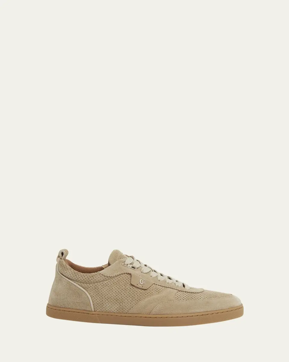 Christian Louboutin Men's Tutti Rui Suede Low-Top Sneakers | Thumbnail 6