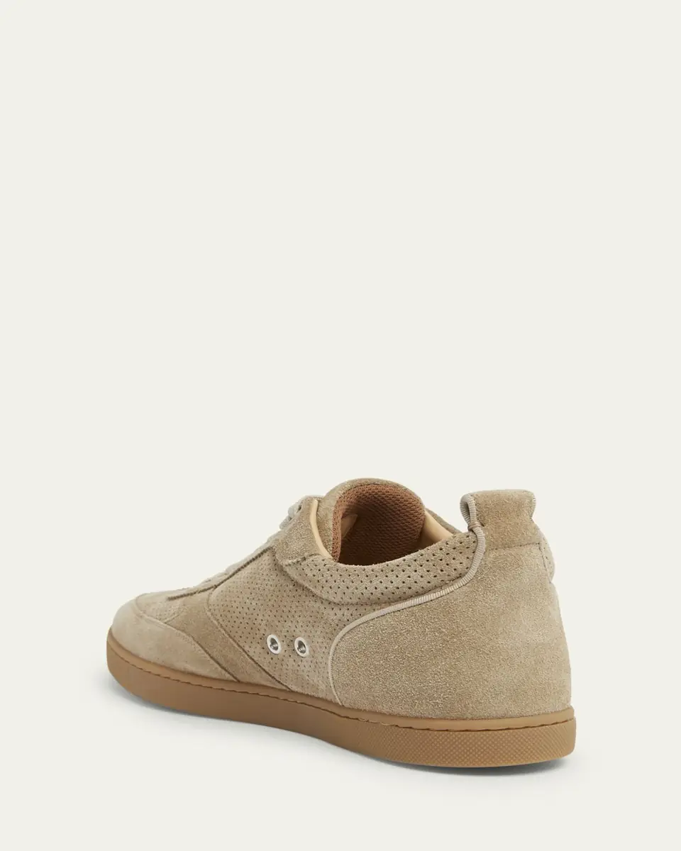 Christian Louboutin Men's Tutti Rui Suede Low-Top Sneakers | Thumbnail 7