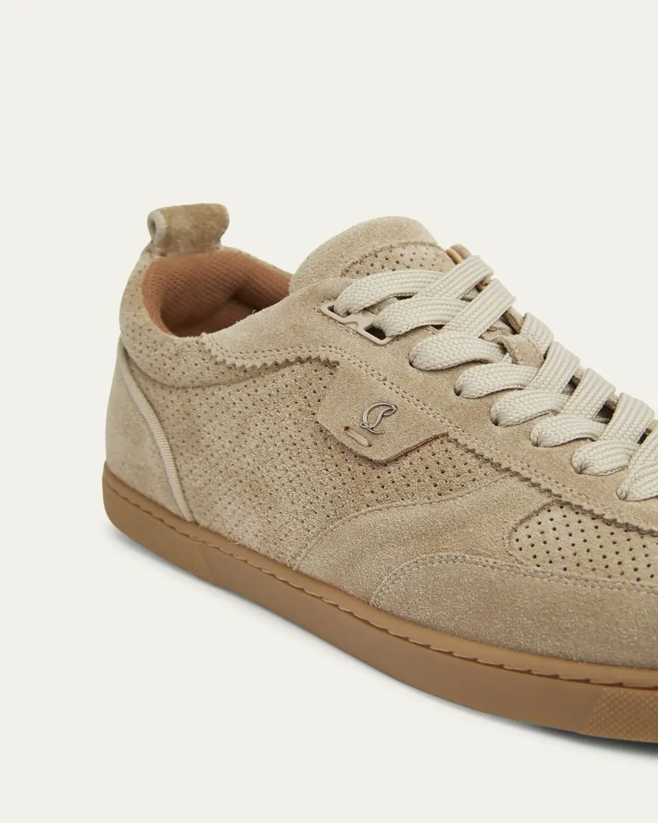 Christian Louboutin Men's Tutti Rui Suede Low-Top Sneakers | Thumbnail 8