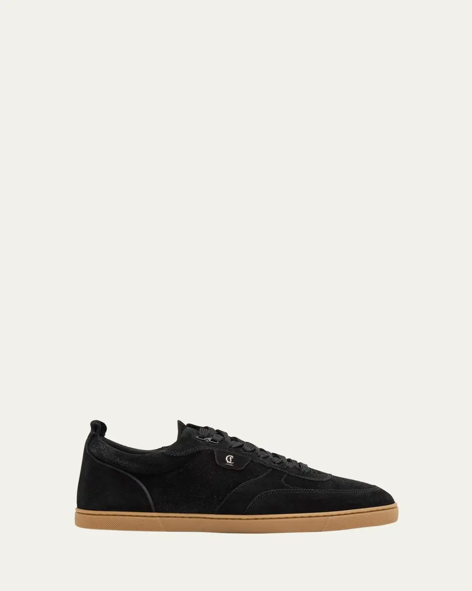 Christian Louboutin Men's Tutti Rui Suede Low-Top Sneakers | Thumbnail 9