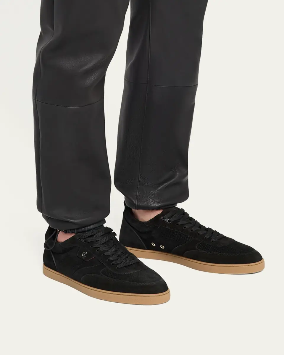 Christian Louboutin Men's Tutti Rui Suede Low-Top Sneakers | Thumbnail 10
