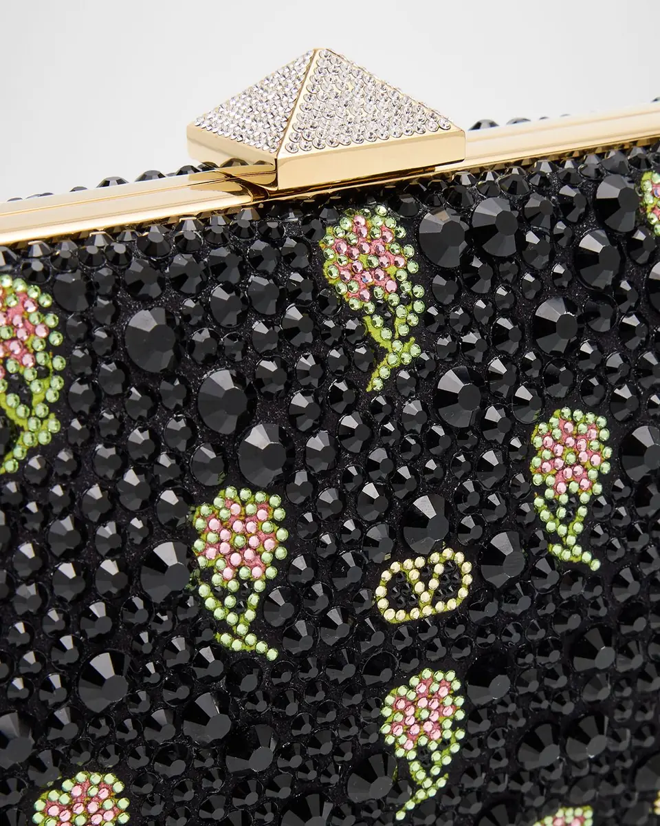 Valentino Garavani Carry Secrets VLOGO Flower Crystals Minaudiere | Thumbnail 6 Valentino Garavani Carry Secrets VLOGO Flower Crystals Minaudiere | Thumbnail 6