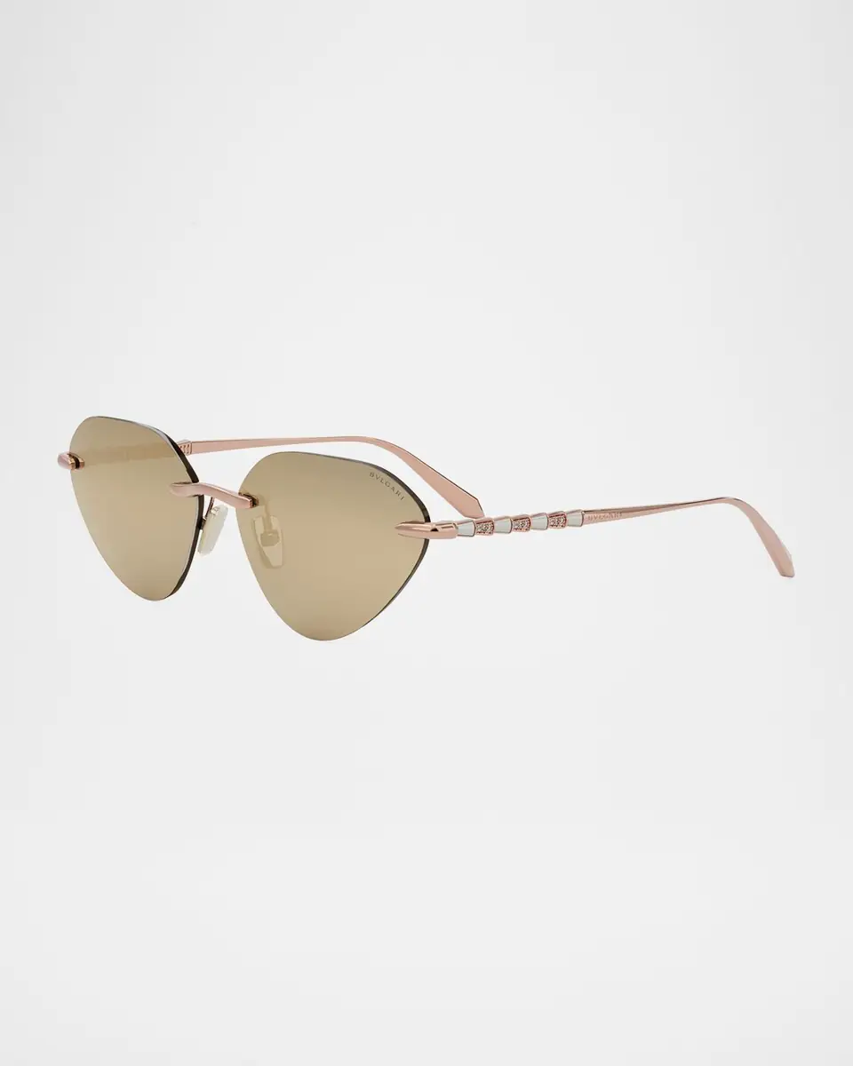 BVLGARI Serpenti Rimless Cat-Eye Sunglasses | Thumbnail 2