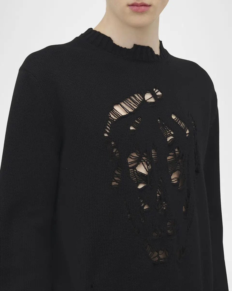 Alexander McQueen Men's Distressed Skull Sweater | Thumbnail 5