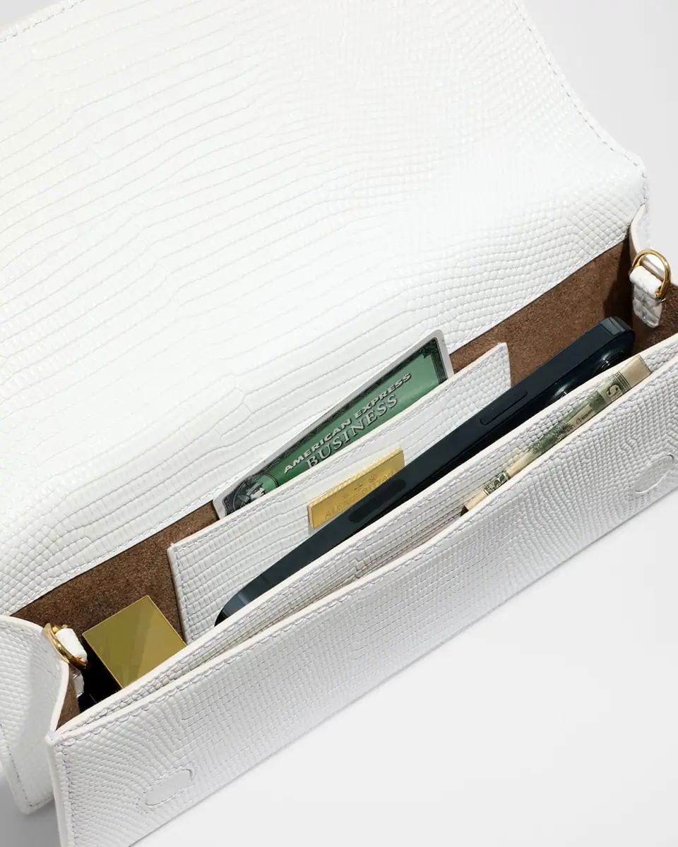 ALEXIS BITTAR Lizard-Embossed Leather Clutch Bag with Side Handle | Thumbnail 3 ALEXIS BITTAR Lizard-Embossed Leather Clutch Bag with Side Handle | Thumbnail 3