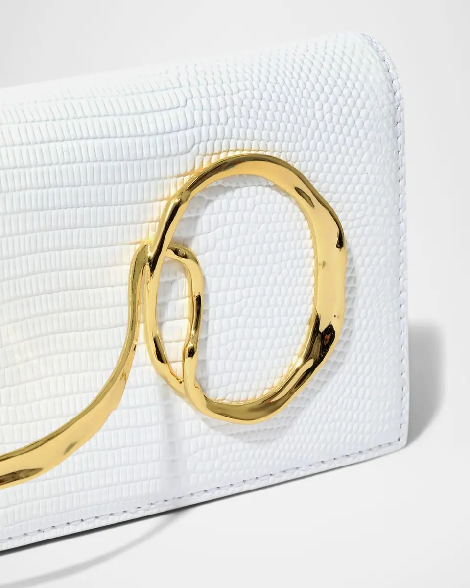 ALEXIS BITTAR Lizard-Embossed Leather Clutch Bag with Side Handle | Thumbnail 4 ALEXIS BITTAR Lizard-Embossed Leather Clutch Bag with Side Handle | Thumbnail 4