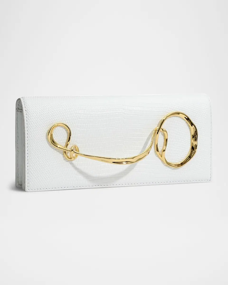ALEXIS BITTAR Lizard-Embossed Leather Clutch Bag with Side Handle | Thumbnail 6 ALEXIS BITTAR Lizard-Embossed Leather Clutch Bag with Side Handle | Thumbnail 6