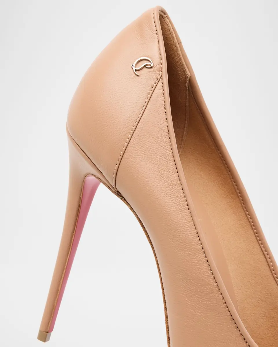 Christian Louboutin 100mm Sporty Kate Leather Pumps | Thumbnail 9