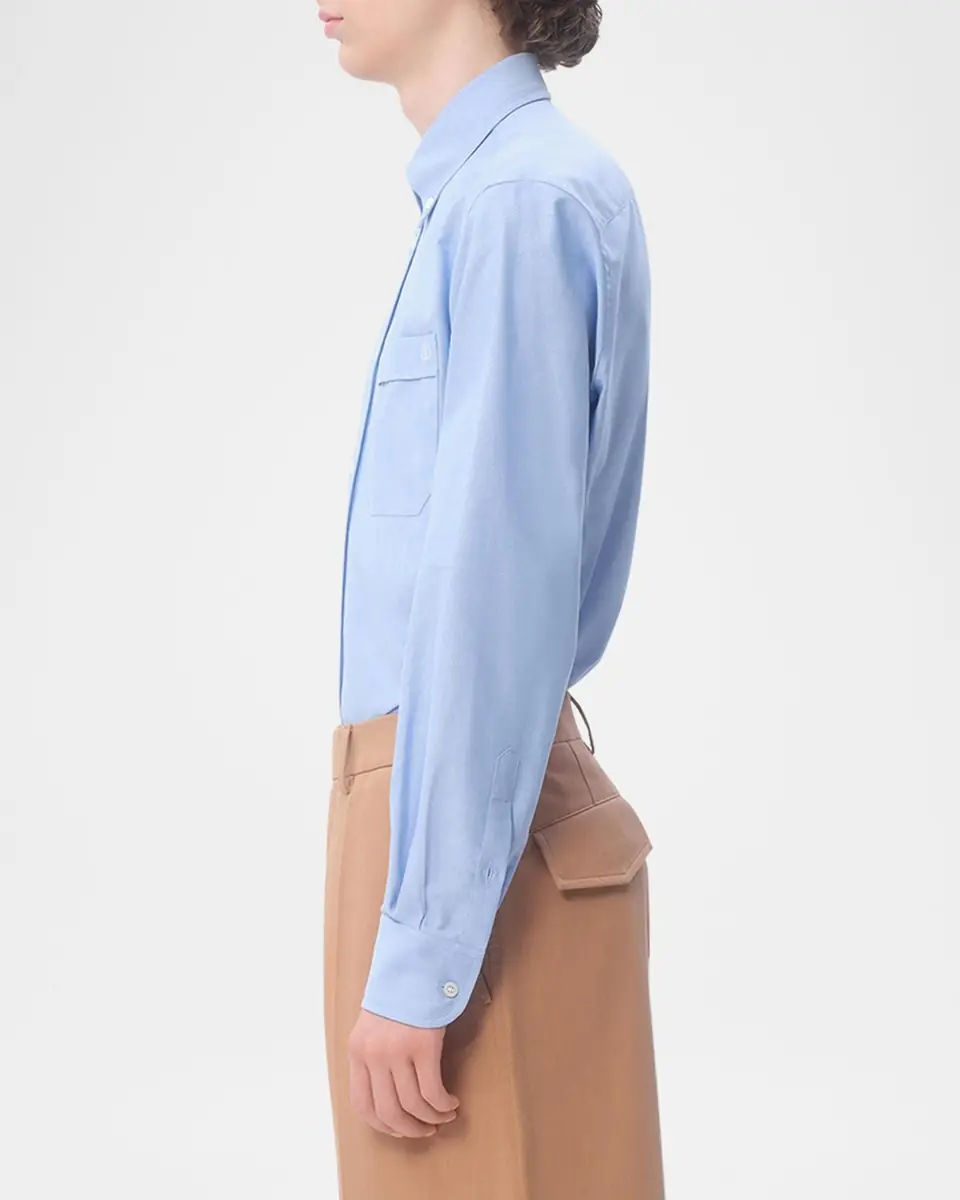 Valentino Garavani Men's VLogo Oxford Sport Shirt | Thumbnail 4