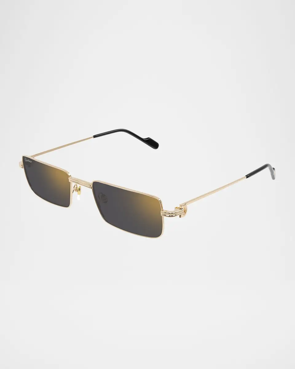 Cartier Men's Metal Rectangle Sunglasses | Thumbnail 2 Cartier Men's Metal Rectangle Sunglasses | Thumbnail 2