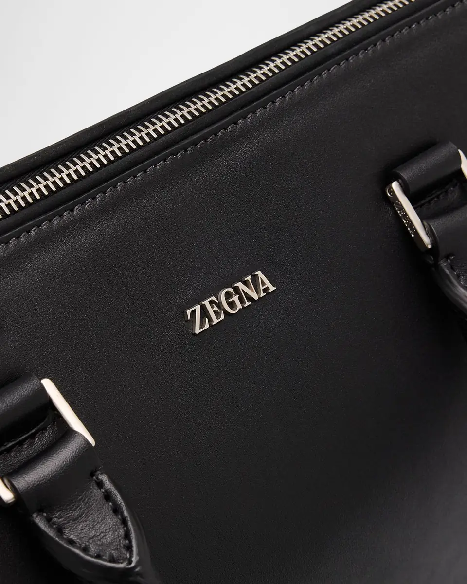 ZEGNA Men's Leather Business Briefcase | Thumbnail 6 ZEGNA Men's Leather Business Briefcase | Thumbnail 6