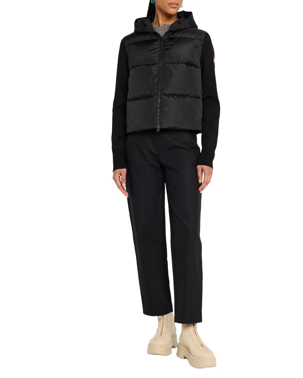 Hybridge Wide Quilt Knit Hoodie Jacket Hybridge Wide Quilt Knit Hoodie Jacket