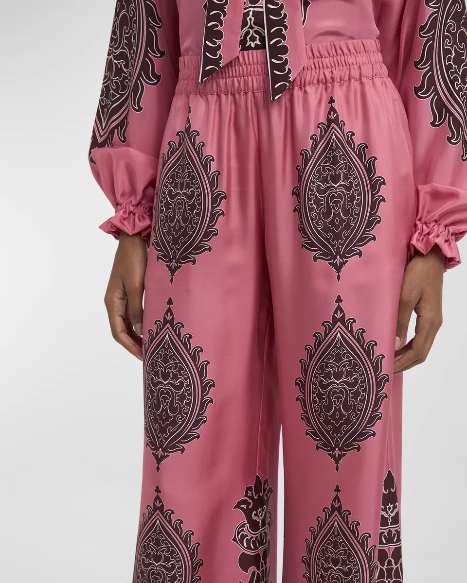 La DoubleJ Silk Wide-Leg Pull-On Palazzo Pants | Thumbnail 5
