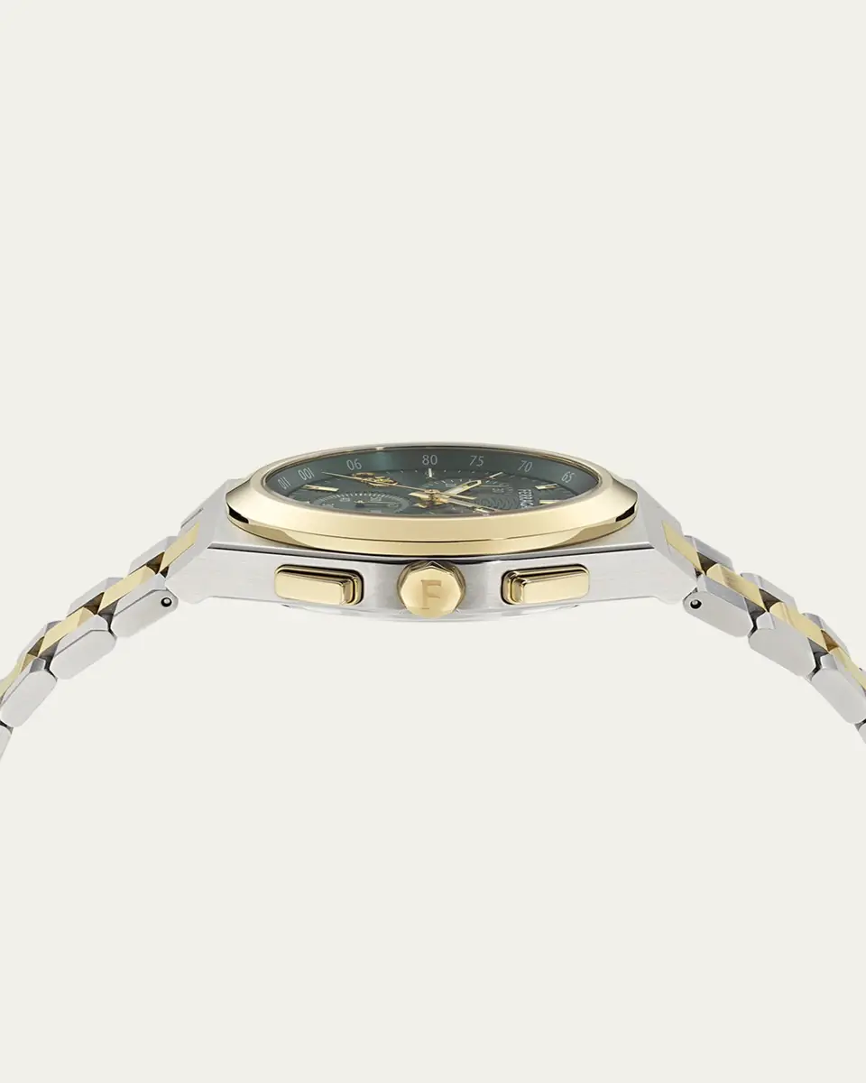 Ferragamo Vega Upper East Chrono Two-Tone Bracelet Watch, 42mm | Thumbnail 6 Ferragamo Vega Upper East Chrono Two-Tone Bracelet Watch, 42mm | Thumbnail 6