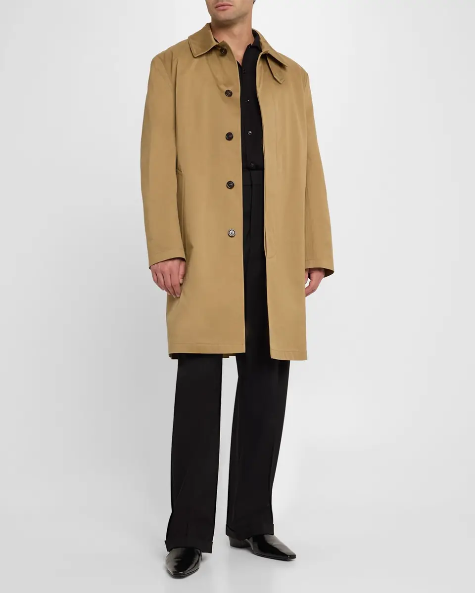 Saint Laurent Men's Mac Gabardine Coat | Thumbnail 2