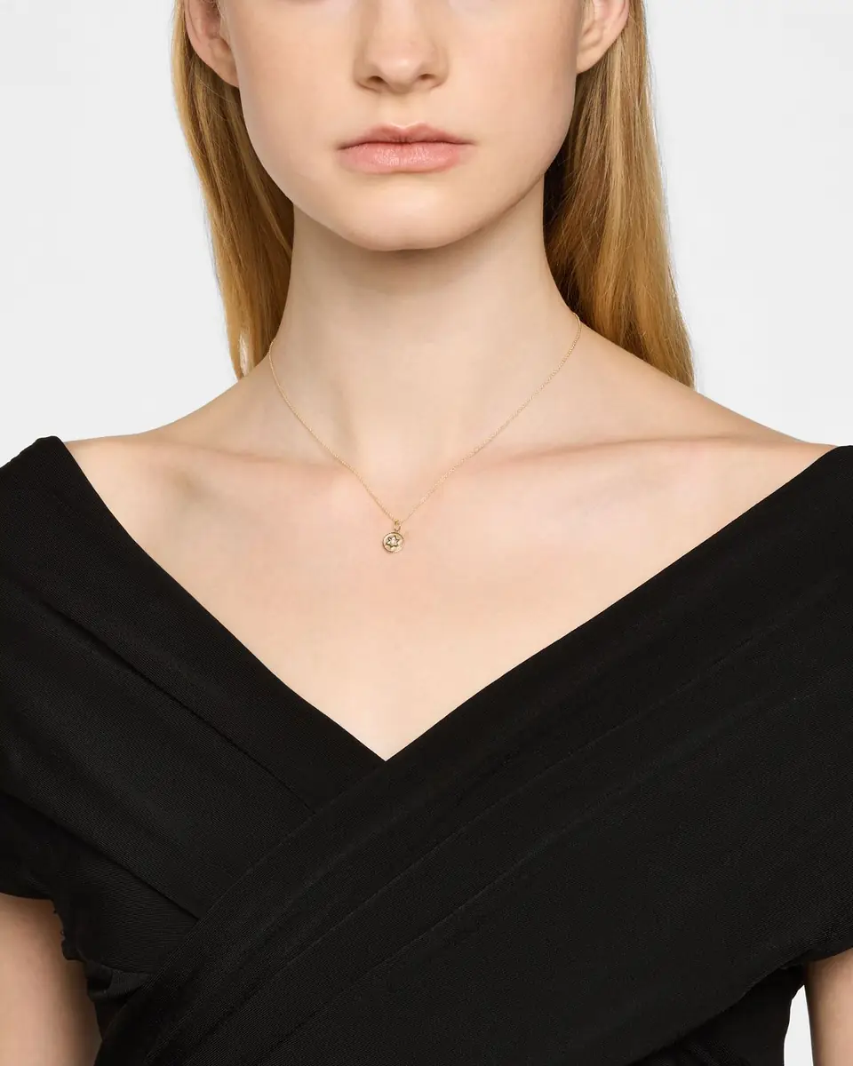Sydney Evan 14K Yellow Gold Tiny Baby Star of David Coin Charm Necklace with Diamond | Thumbnail 2 Sydney Evan 14K Yellow Gold Tiny Baby Star of David Coin Charm Necklace with Diamond | Thumbnail 2