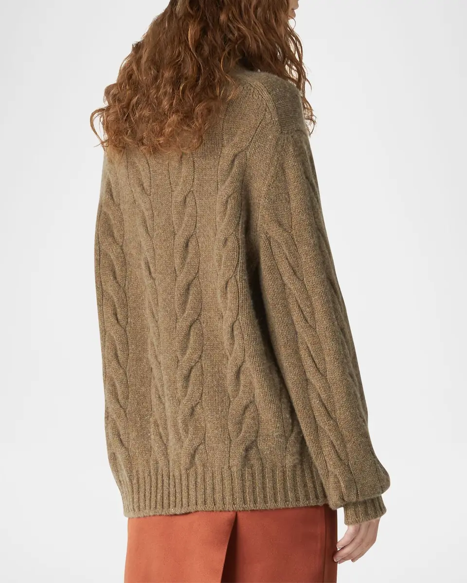 Loro Piana Napier Cable-Knit Cashmere Turtleneck Sweater | Thumbnail 3 Loro Piana Napier Cable-Knit Cashmere Turtleneck Sweater | Thumbnail 3