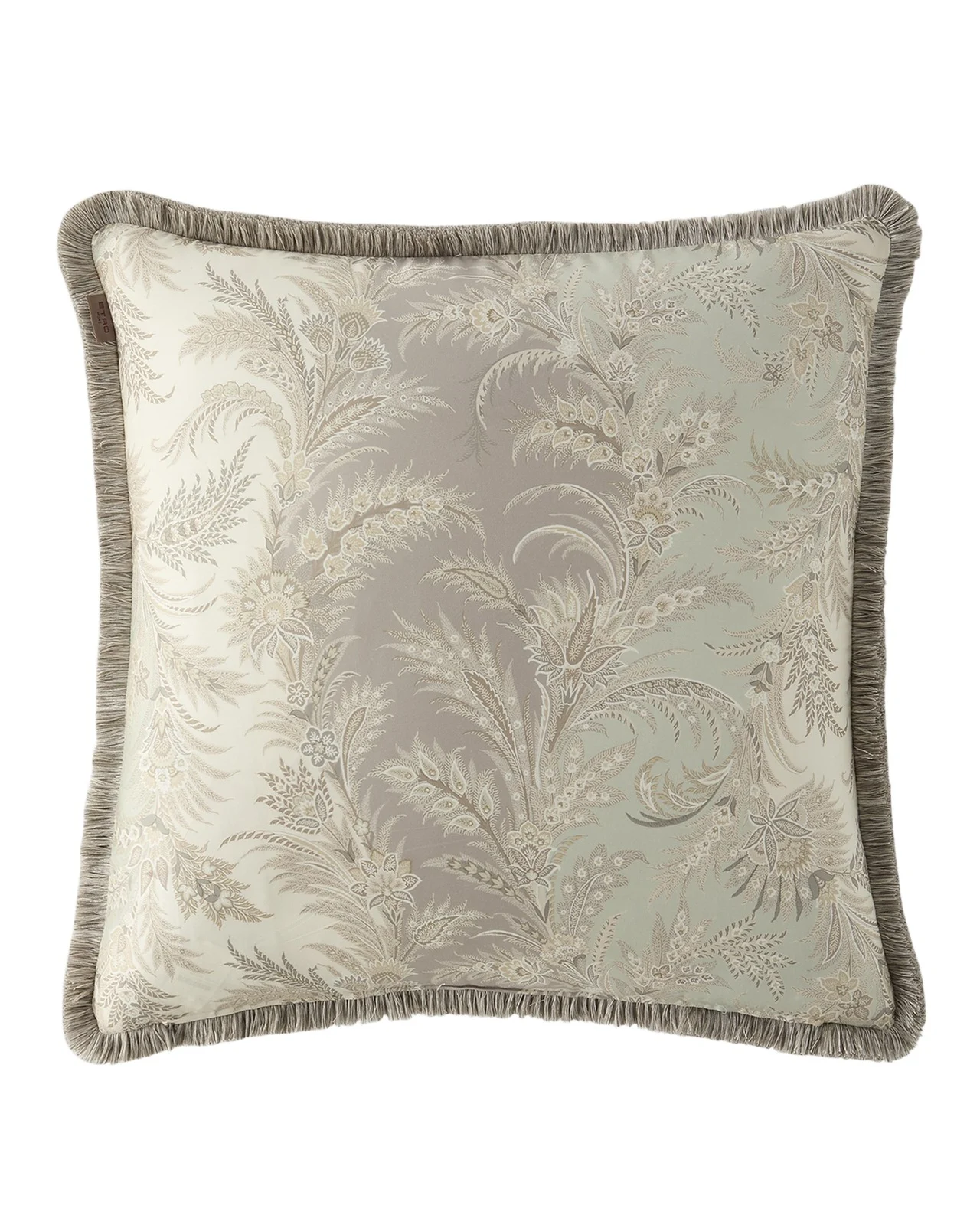 Etro Caladium Pillow with Fringe, 24" Square