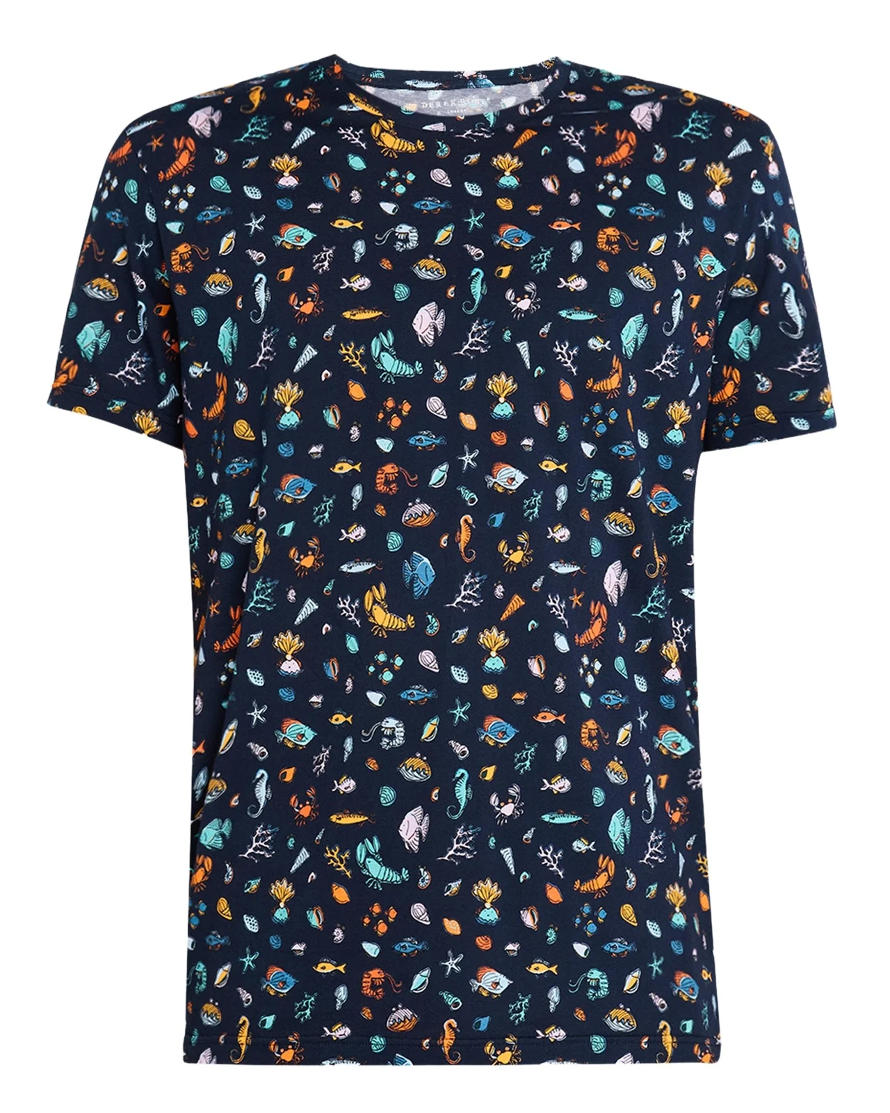Men's Robin Sea Creatures Print Crewneck T-Shirt Men's Robin Sea Creatures Print Crewneck T-Shirt