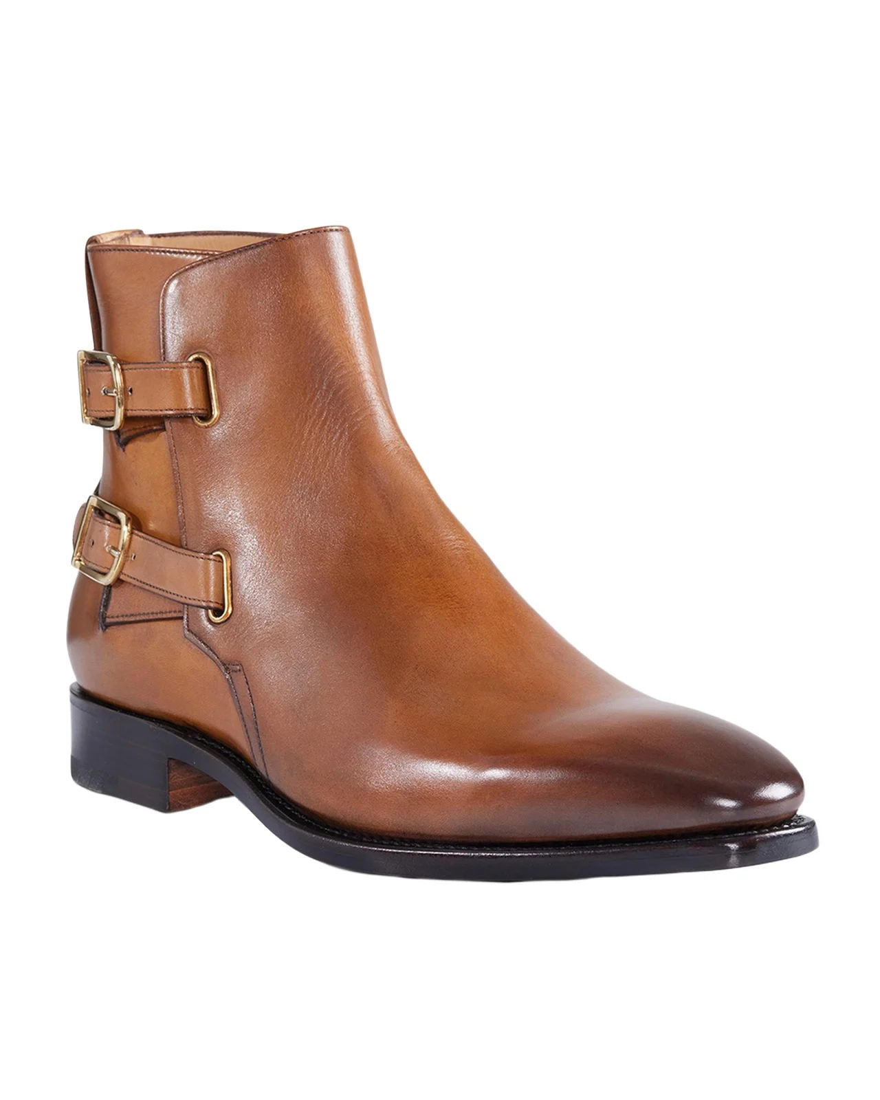Paul Stuart Men's Simon Double-Buckle Leather Ankle Boots