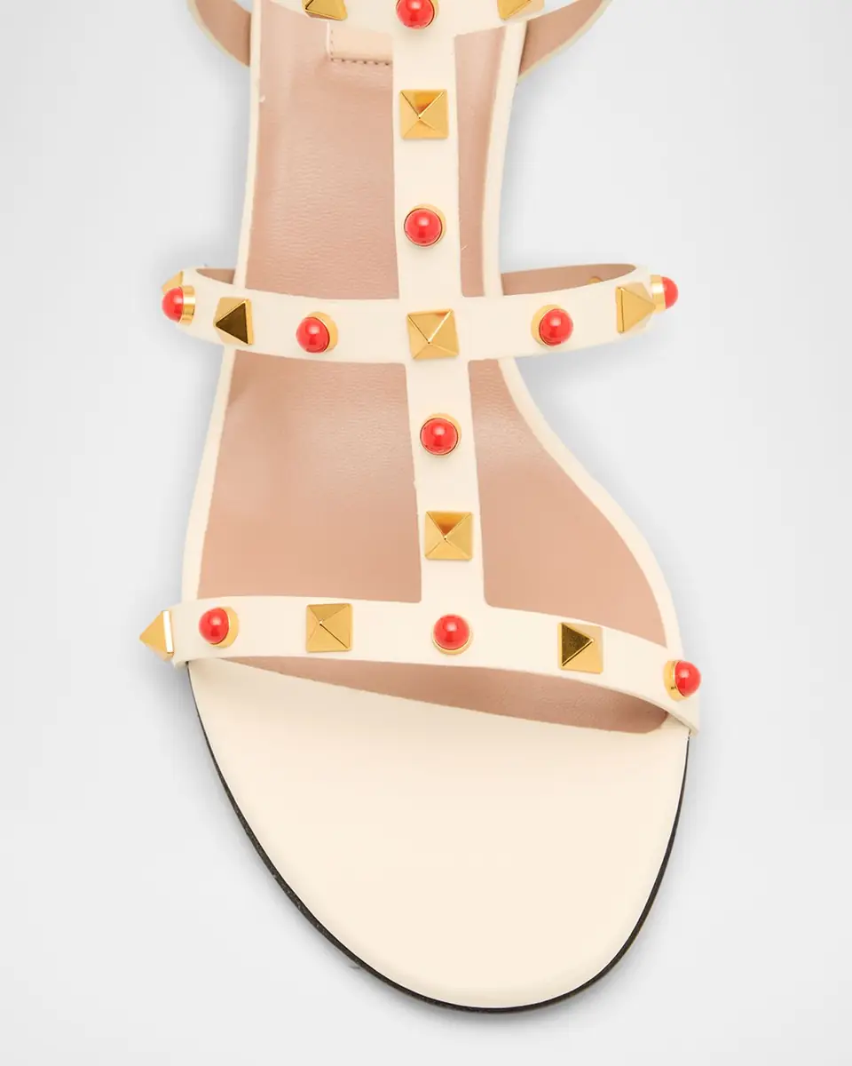 Valentino Garavani Rockstud Caged Ankle-Strap Leather Sandals | Thumbnail 6 Valentino Garavani Rockstud Caged Ankle-Strap Leather Sandals | Thumbnail 6