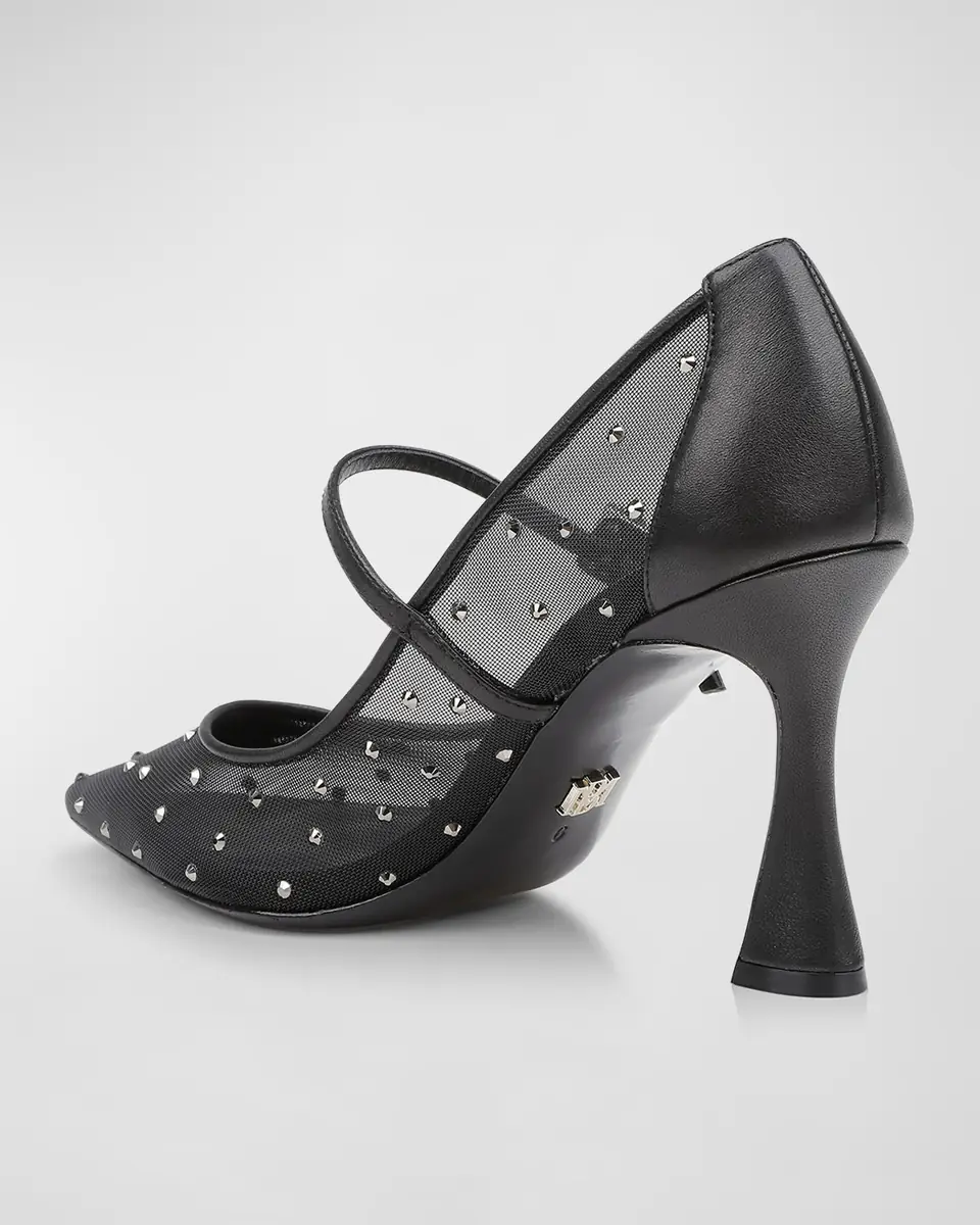 BADGLEY MISCHKA Antonia Crystal Mesh Mary Jane Pumps | Thumbnail 2 BADGLEY MISCHKA Antonia Crystal Mesh Mary Jane Pumps | Thumbnail 2