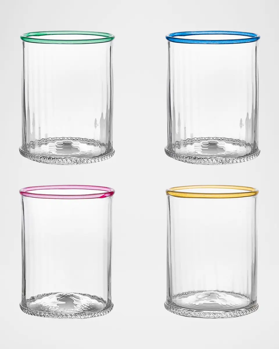 Juliska Nell Assorted 14 oz. Double Old-Fashioned Glasses, Set of 4 | Thumbnail 3