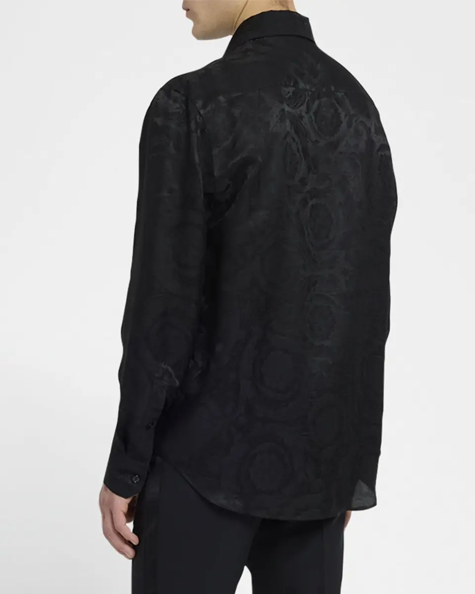Versace Men's Barocco Jacquard Dress Shirt | Thumbnail 3
