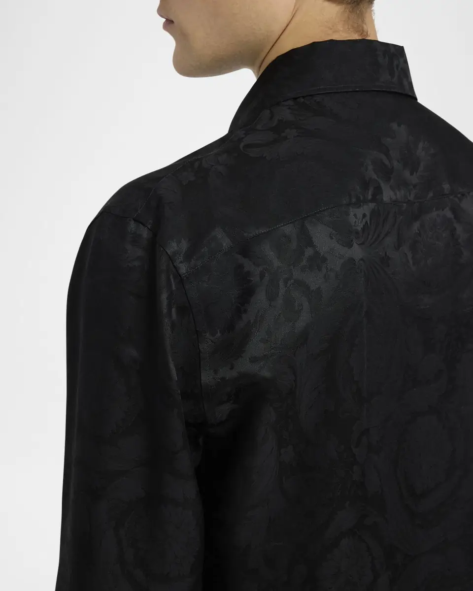 Versace Men's Barocco Jacquard Dress Shirt | Thumbnail 5