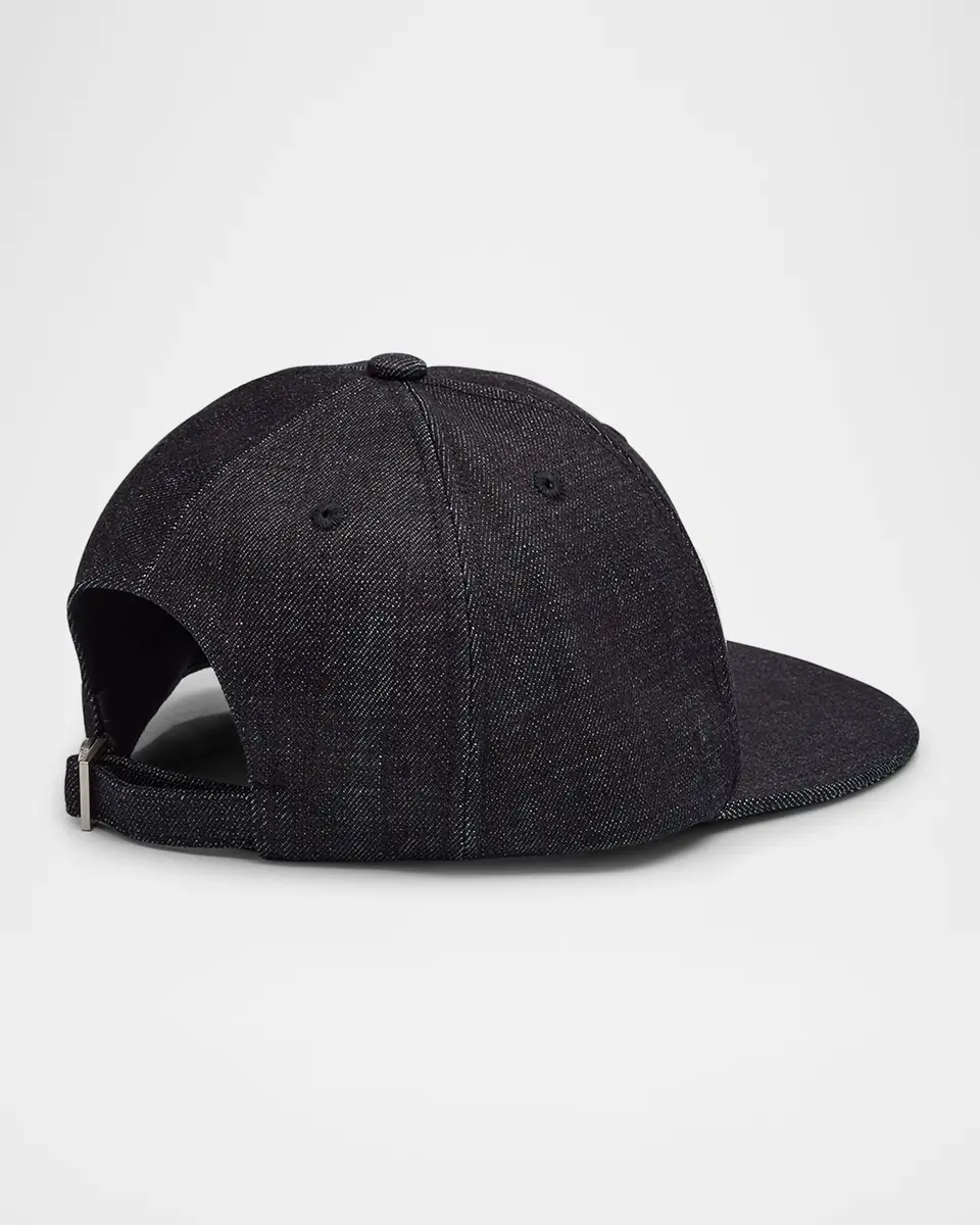 Jacquemus Men's Denim Logo Baseball Cap | Thumbnail 2