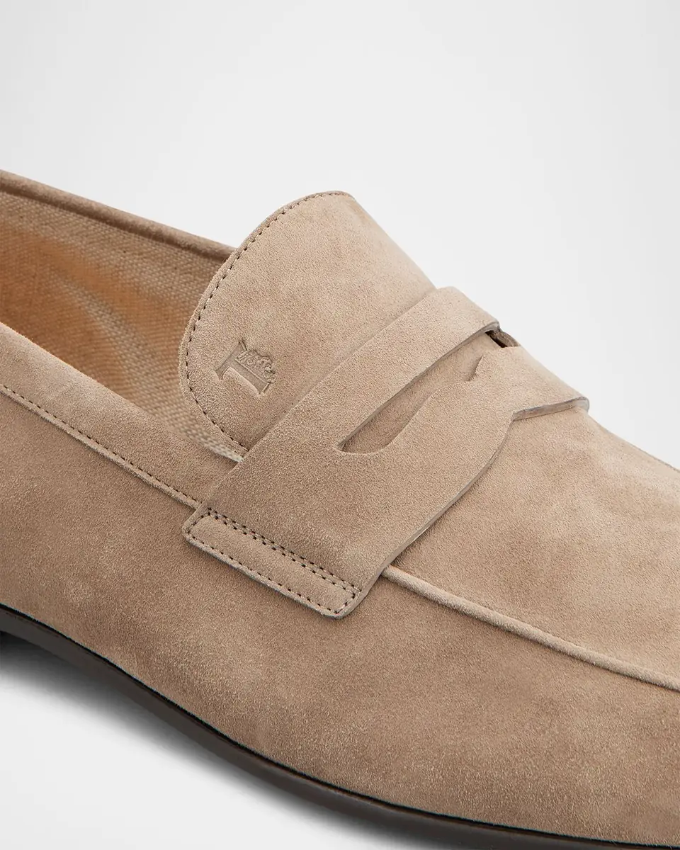 Tod's Men's Mocassino Suede Penny Loafers | Thumbnail 5 Tod's Men's Mocassino Suede Penny Loafers | Thumbnail 5